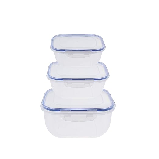 Juego de 5 y 3 recipientes grandes de plástico impermeable ...