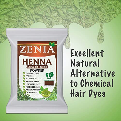 Zenia 100 Pure & Natural Henna Powder (Lawsonia Inermis) 454 grams