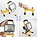LANFU 30W 36LED Work Light with Stand,IP65 Waterproof Flood Light, Brightness Adjustable,Super Bright Portable Cordless Job Site Worklight for Garage Workshop Car Construction Outdoor Lighting Yellow