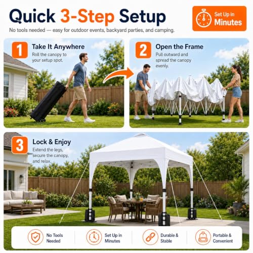Yaheetech 10x10ft Pop Up Canopy Tent Review: Solar-PLED Portable Shelter image 27