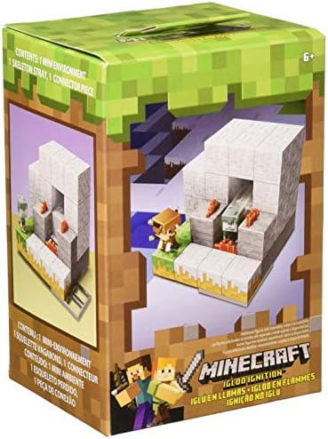 Amazon Com Mattel Minecraft Mini Figure Environment Igloo Amatchboxush Playset Toys Games