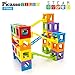 PicassoTiles® PTR45 Roller Coaster STEAM 45 Pcs 3D Creativity Magnet Building Block, Construction Educational Track Building Block Set w/ 5 Different Shapes and Idea Book