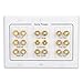 BATIGE 3-Gang 5 6 7.1/7.2 8.1/8.2 Surround Sound Speaker Wall Plate Subwoofer Compatible 16 Banana Post and 2 RCA Home Theater Audio Wall Plate