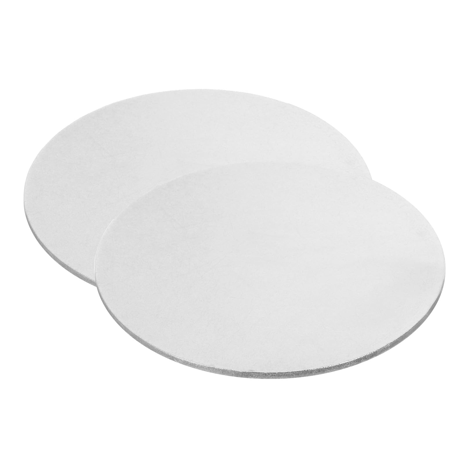 PATIKIL 80mm Steel Disc, 2Pcs Metal Stamping Blanks Tags Circle Round Metal Plate Strike DIY 304 Stainless Steel for Laser Engraving Stamping Craft Name Tag