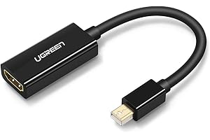 UGREEN Mini DisplayPort to HDMI Adapter Thunderbolt 2 Port to HDMI Adapter Mini DP to HDMI Supports 1080P 60Hz Compatible wit