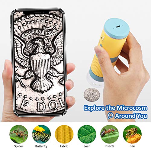 Wireless Digital Microscope, Jionchery 50x to 1000x Magnification Microscope Camera, Mini Pocket Handheld Microscopes with Microscope Stand, Compatible with iPhone Android, iPad MAC Windows