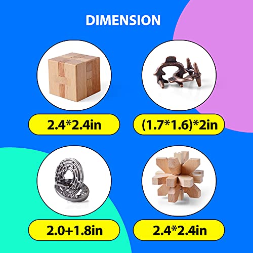 ActPo Brain Teaser Puzzles for Adults and Kids Unlock Interlock 3D