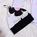 Besokuse Cute 4PCs Newborn Kids Baby Girl Daddy Little Princess Romper + Flowers Pants + Hat + Flower Headband Winter Outfit (White, 6-12Months)