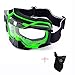 MotorFansClub Motorcycle Motocross MX Dirt Bike Off Road Riding Racing Helmet Goggles(Green)