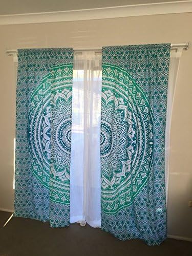 Ganesham Handicrafts Indian Mandala Wall Hanging Tapestry Curtain Boho Curtains For Door Bohemian Tapestry Curtains Mandala Bohemian Dorm Decor Hippie Bedroom Curtains Amazon Co Uk Kitchen Home