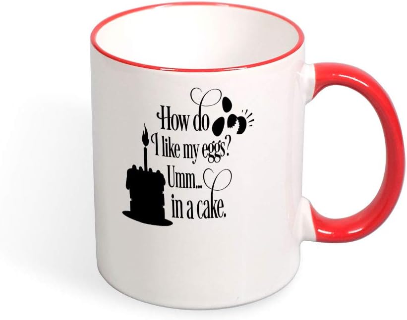 DKISEE How Do I Like My Eggs Color Coffee Mug Mouth And Handle Novelty 11oz Ceramic Mug Cup Birthday Christmas Anniversary Gag Gifts Idea