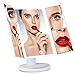 Tobbiheim Makeup Mirror with 10x / 3x / 2x Magnification, Vanity Mirror with 4 LED Tape-lights, Touch Screen, 180°Adjustable Rotation, Dual Power Supply, Cosmetic Mirror for Barthroom Bedroom (White)