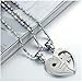 His & Hers Matching Set Open Your Heart Couple Pendant Necklace Simple Love Style in a Gift Box (A Set)