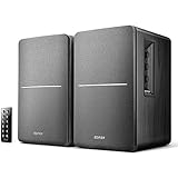 Edifier R1280DB Powered Bluetooth Bookshelf Speakers - Optical Input - Wireless Studio Monitors - 4 Inch Near Field Speaker - 42w RMS - Wood Grain (Black)