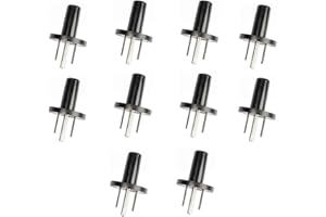 StaticTek Banana Jack Outlet Black Plug Adapter | Universal Ground 3 Prong Outlet Earth Connection | ESD Control |Light Weight Unbreakable Plastic | 10 Piece | STI - DES - 09838