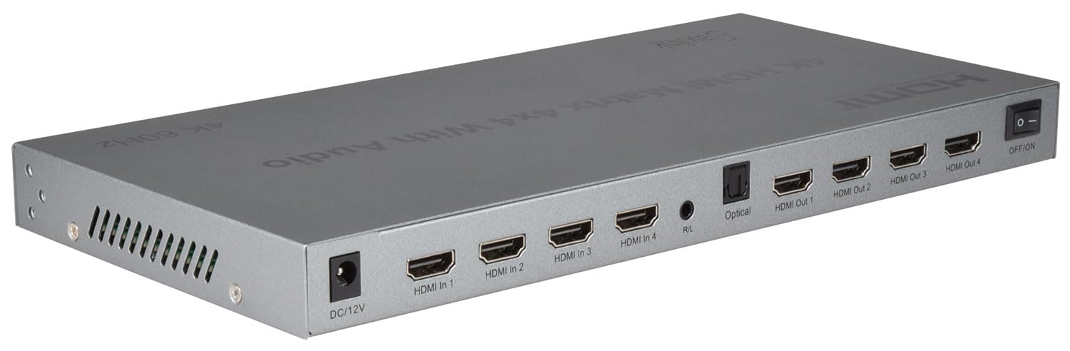 avlink | 4K HDMI Matrix | Switch Between 4 Devices & 4 Display Outputs