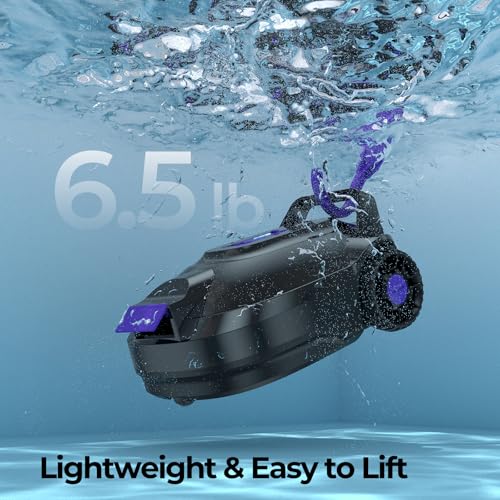 Redroad Robotic Pool Cleaner with Dual-Drive Motors,Dual-Layer Filtration, 180Min Runtime, Powerful Cordless Pool Vacuum for Above-Ground & Flat Pools,Auto-Parking Design,Double Suction Port S2
