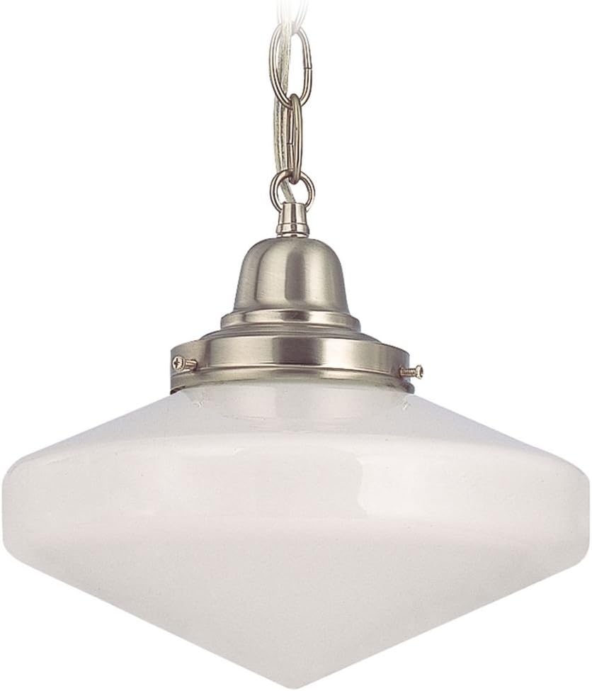 10 Inch Hanging Schoolhouse Mini Pendant Light With Chain In Satin