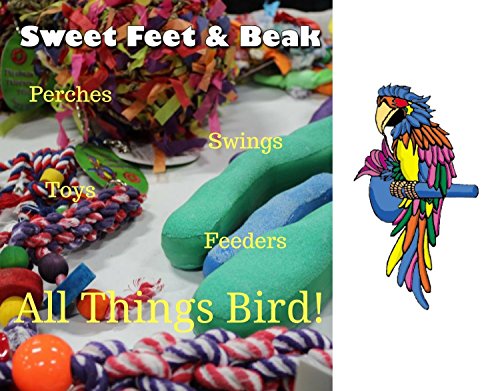Sweet Feet and Beak Thermal-Lite Natural Patented Perch, Medium - Blue- Perfect for Keeping Your Bird's Feet and Beaks Healthy