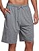 Ubon Men's Summer Soft Lounge Sports Shorts Loose Pajama Bottoms(Dark Grey,US M)