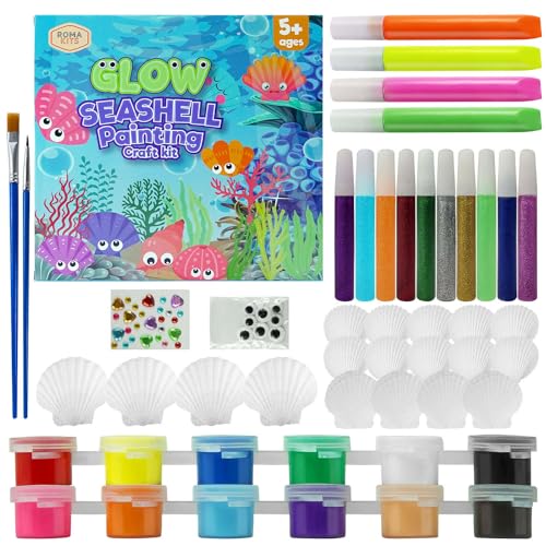 ROMA KITS Shell Set for Painting and Decorating, Craft Kit, Children 5+