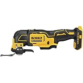 DEWALT atomic 20V MAX* Oscillating Tool, Cordless, Oscillating, Tool only (DCS354B), 1 item package quantity, Color Multi