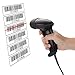 UNIDEEPLY, Barcode Scanner 1D Handheld Wired Barcode Reader, USB Laser Barcode Scanner, POS Scanning Reader for Retails, Black Color (Black) (Auto-Sense+with Stand)