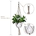 EBOOT 4 Pieces Plant Hanger Flower Pot Plant Holder with Key Ring for Indoor Outdoor Decorations, 2 Pieces 41.3 Inches and 2 Pieces 35 Inches, 4 Legs