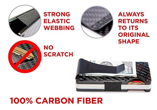 Carbon Fiber Wallet - Minimalist Wallet - Metal Wallet - RFID Blocking Slim Wallet - Credit Card Holder for Men - RFID Wallets