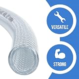 SolaDirect 3m 16mm ID 19.6mm OD Food Grade Reinforced Hose Pipe PVC Braided view 5