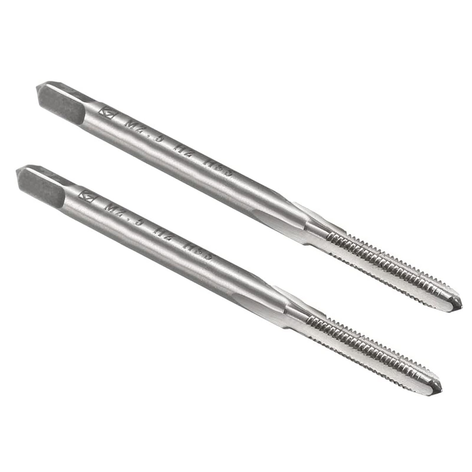 MACHSWON Metric Machine Tap for Clocks Watches Low Hardness Wood and Soft Metal Hole Processing H2 HSS 3 Straight Flutes Thread Tapping DIY Tool M6 x 1mm 2Pcs