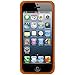 Amzer Soft Gel TPU Gloss Skin Fit Case Cover for Apple iPhone 5, iPhone 5S, iPhone SE (Fits All Carriers) - Translucent Orange