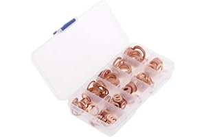 SDENSHI 200pcs Diesel Injector Washer Gasket Assortment Installation Kit Set Box