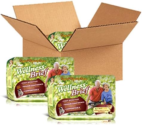 Wellness Briefs Superio Series Highly Absorbent Premium Diapers with NASA inspired Technology CASE (3 Pack of 18 Adult Diapers) (XL)