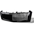 TLAPS 7422445997906 Compatible With 2002-2006 Cadillac Escalade Glossy Black Vertical Front Bumper Grill Grille