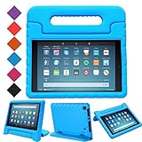 MENZO Case for Amazon All-New Fire HD 8 2018/2017 - Shockproof Convertible Handle Light Weight Protective Stand Cover Kids Case for Fire HD 8