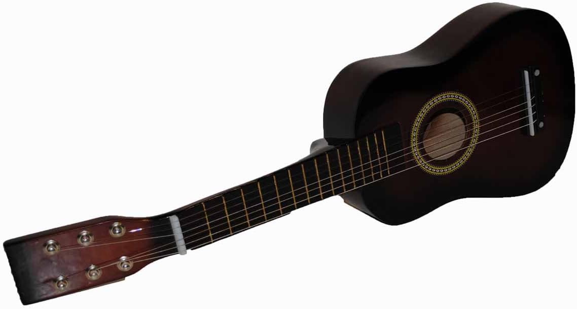 New Mini Childrens Toy 23" Acoustic Guitar with Pick & Extra Strings - Coffee