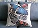 Decorbox Cotton Linen Square Decorative Throw Pillow Case Cushion Cover Butterfly 18 