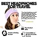 CozyPhones Fleece Sleep Headphones - Wired Over Ear Headphones from Ultra Thin Earphones for Side Sleepers, Meditation, Running, Laptop, and Phone - Violet