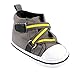 Luvable Friends Unisex Baby Crib Shoes, Gray Hi-Top, 12-18 Months