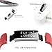 moreFit Fitness Tracker, Slim HR Plus Heart Rate Smart Bracelet Pedometer Wearable Waterproof Activity Tracker Watch, Silver/Red