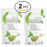 Starter Matcha Set | 2x 12oz | USDA Organic | Non-GMO Certified | Vegan and Gluten-Free | Pure Matcha Green Tea Powder | Grassy Flavor | Mild Natural Bitterness | Autumn-Green color | Matcha Outlet