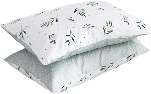 Amazon Com Fendie Pillow Cases Set Of 2 Green Leaves Printed