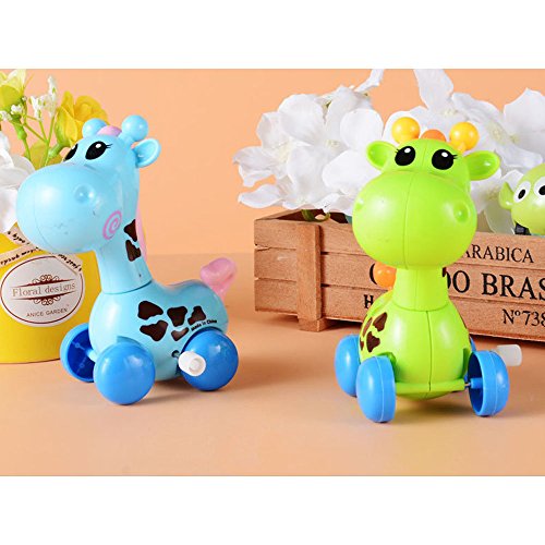 Wcysin 4 Pieces Wind Up Toy Graffee, Cute Clockwork Classic Baby Toddler Kids Toy Random Colors