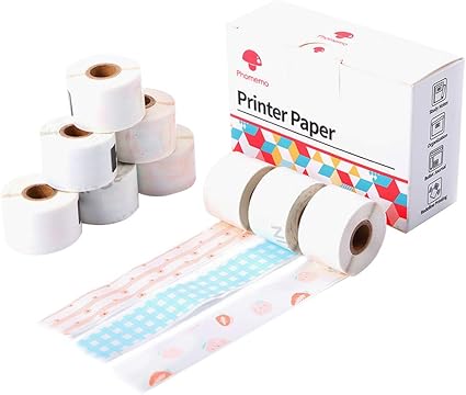 Amazon Phomemo M02s モバイルプリンター用感熱ロール紙 パターンラベル 可愛いテープ 接着剤ある 感熱用紙 クリスマスプレゼント Diy 15mm 3 5m 9巻セット テープ 文房具 オフィス用品