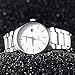 Voeons Silver Steel Band Watches for Men Classic Stainless Steel Watch Casual Business Quartz Analog Wrist Watch with Calendar