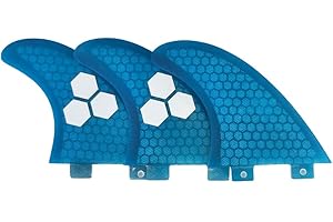 GENERIC G5 Fiberglass Surfboard Fin with Triple Hexagon Design - for Enhanced Control & Stability - Compatible with FCS Blue