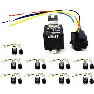 Amazon.com: Genssi 30/40 AMP Auto LED Light Bar Relay ... genssi led wiring harness 