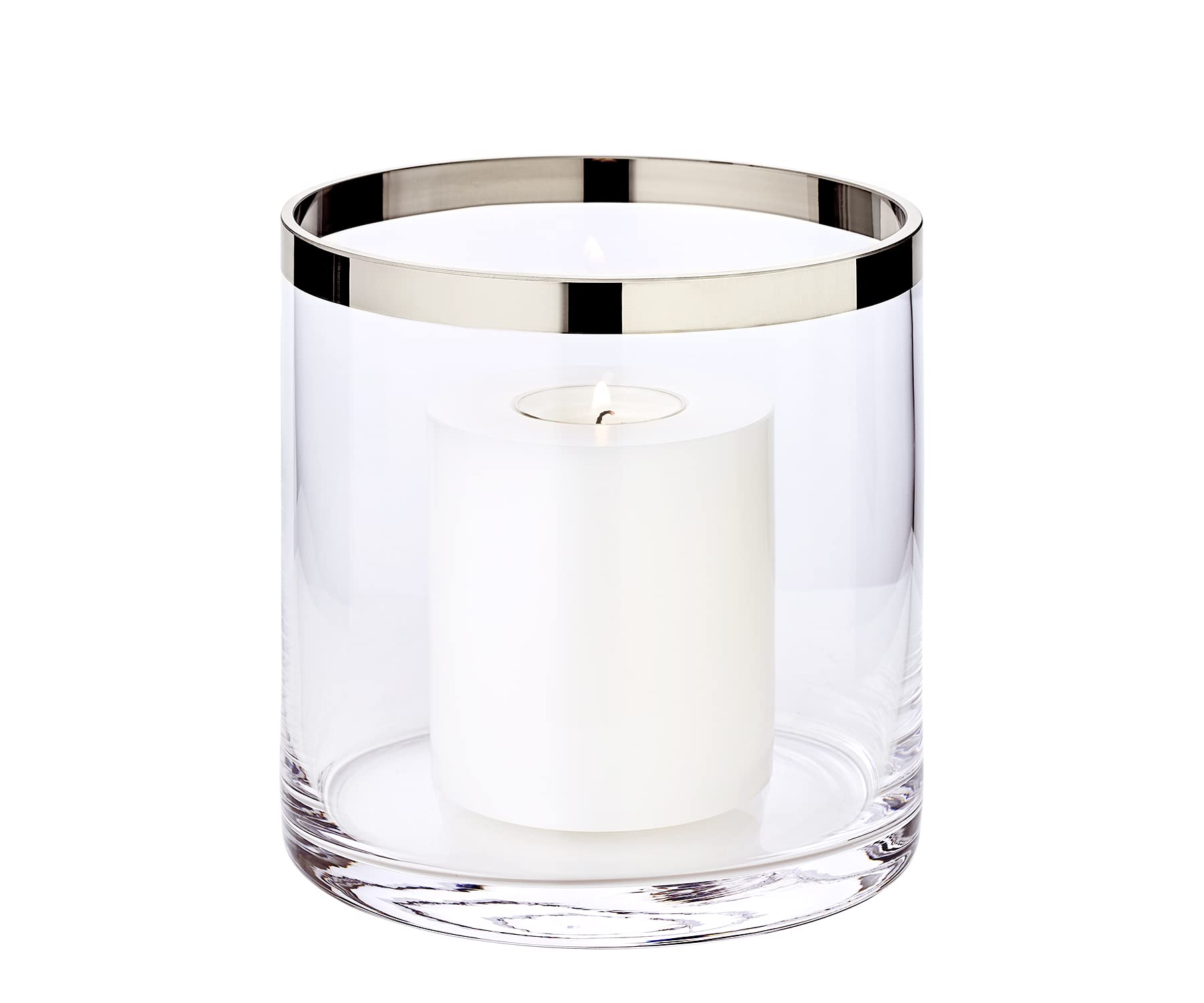 EDZARD Lantern Molly, mouth-blown crystal glass with platinum rim, height 5,9 in, diameter 5,9 in