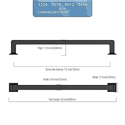 9BUILD 10 Pack 7.5 Inch Cabinet Handles Matte Black